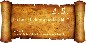 Leipold Seherezádé névjegykártya